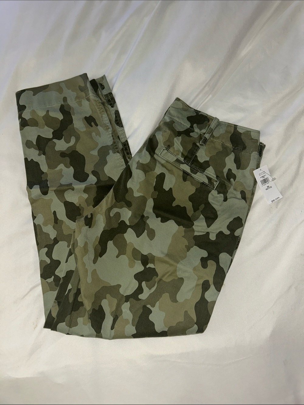 GAP-Camo Pattern Stretch Pants - Green Camo